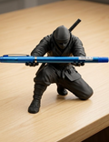 Ninja Warrior Pen Holder Action Figure BLK, 3D Printed Desk Organizer for Office and Study Table Decor